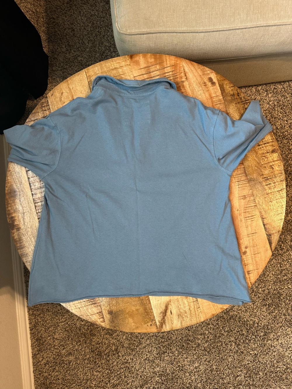 Frank & Eileen Patrick Popover Henley Collared Shirt Heritage Jersey Slate Blue - Picture 12 of 16